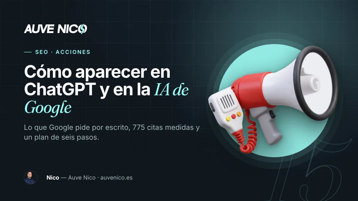 Portada del artículo: Cómo aparecer en ChatGPT y en la IA de Google siendo una pyme