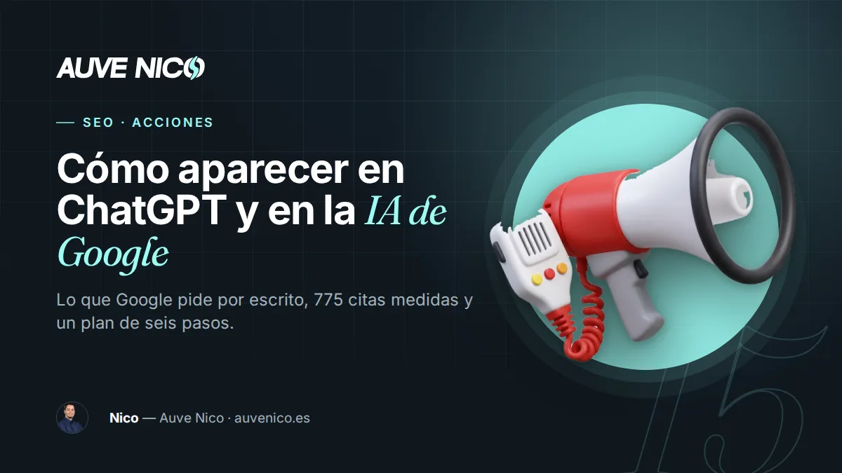 Portada de l'article: Com aparèixer a ChatGPT i a la IA de Google si ets una pime