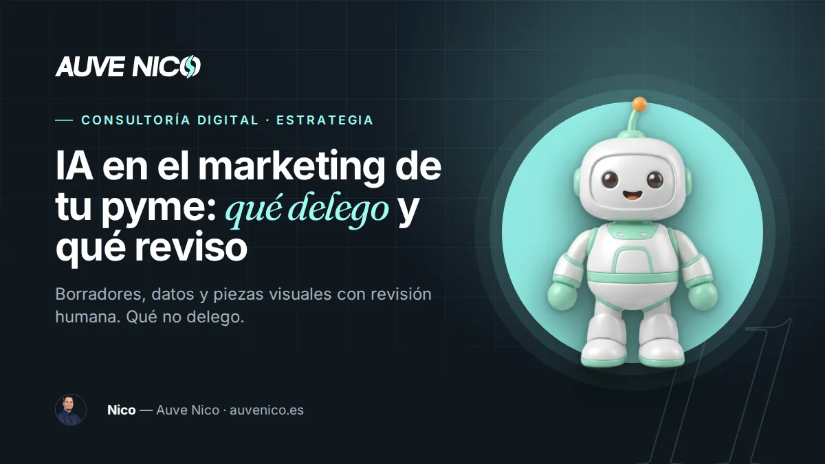 AI in your small business's marketing: what I delegate and what I check