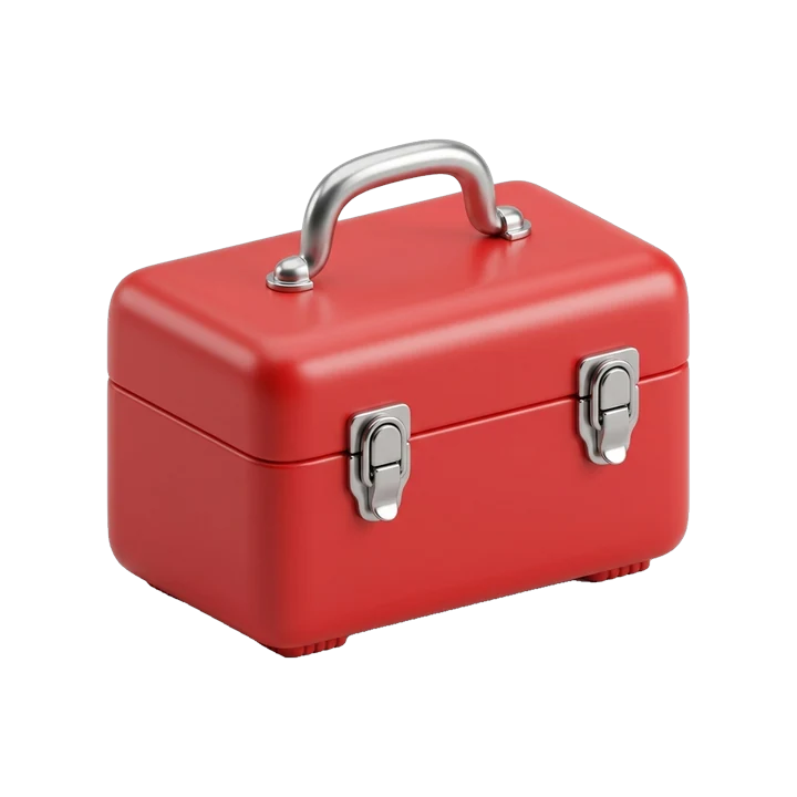 Red toolbox, 3D icon