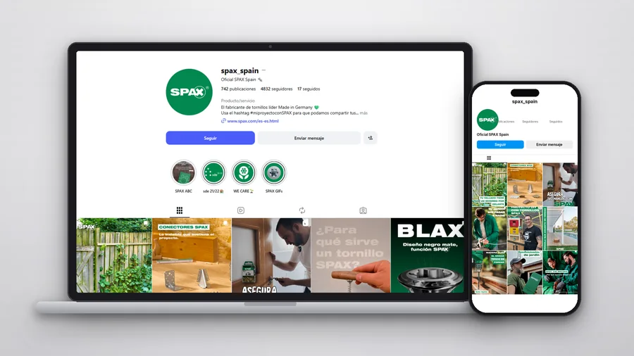 Instagram de SPAX España en mòbil — Auve Nico