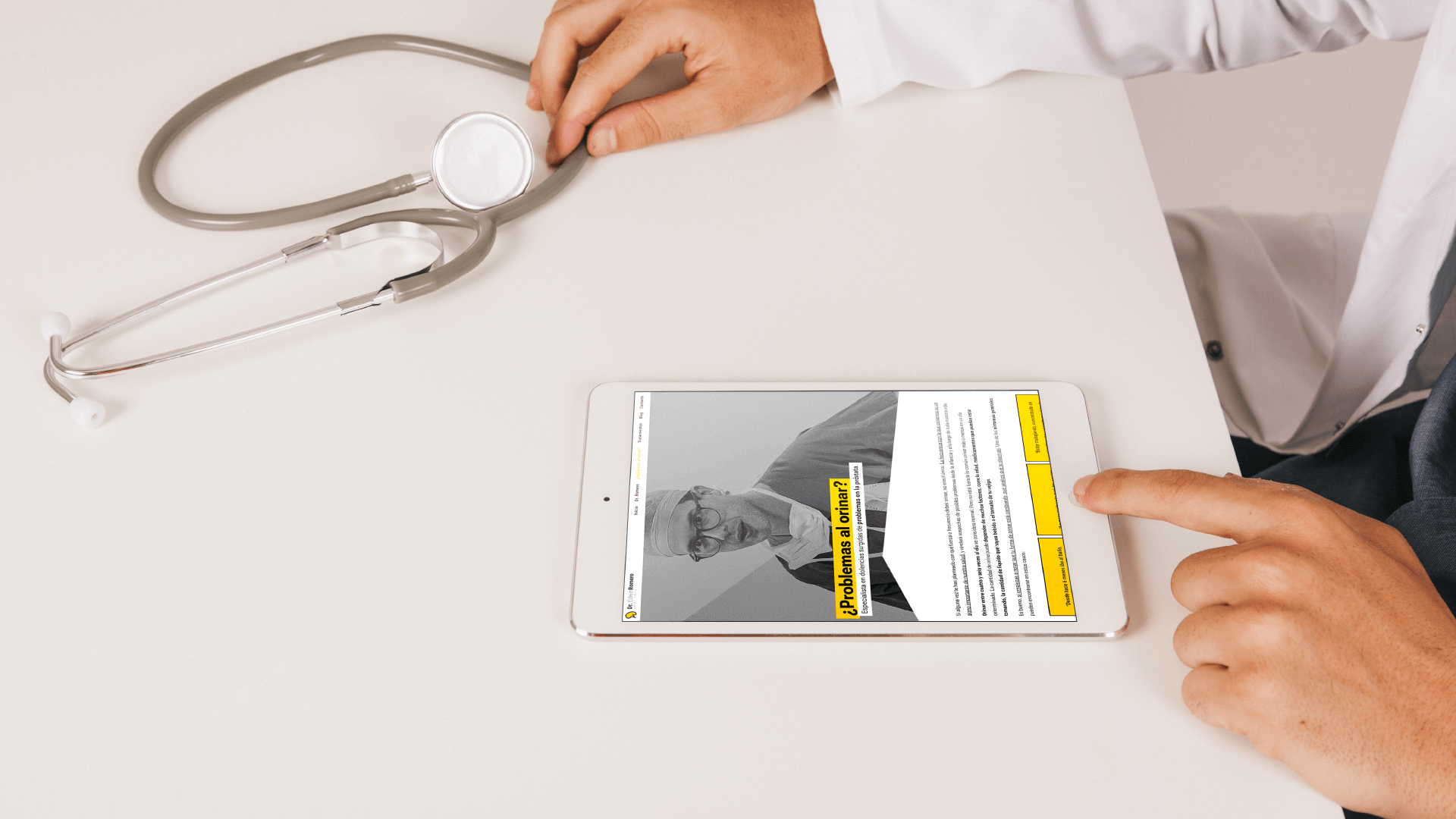 Diseño web de Auve Nico para Romero Urología - Tablet