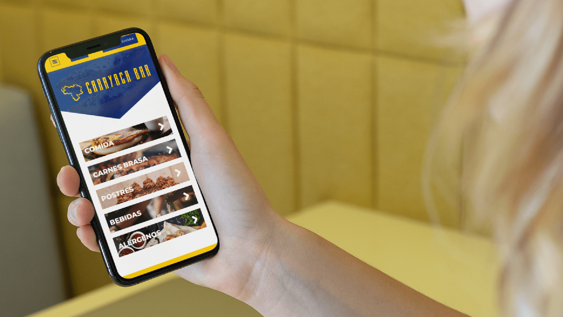 Edición web de Auve Nico para Carayaca Bar - Smartphone